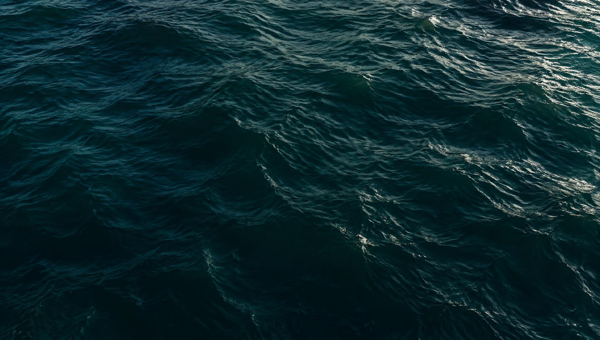 Deep blue-green open water